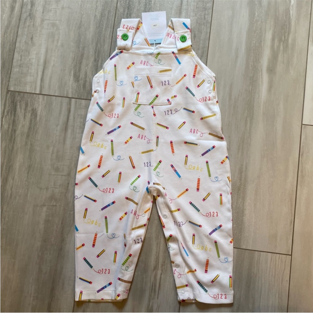 Colorful Crayon Print Overalls